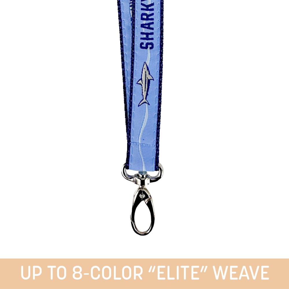 Personalized 3/4" Woven Lanyard w/ Oval Clip - "Elite" Weave Personalized 3/4" Woven Lanyard w/ Oval Clip - "Elite" Weave