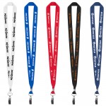 Promotional 3/4" Eco Friendly rPET Lanyard w/ Bulldog Clip