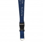 Personalized 1" Woven Detachable Lanyard w/ Split Ring - "Elite" Weave