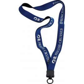 Personalized 3/4" Neoprene Lanyard with Plastic Clamshell & O-Ring
