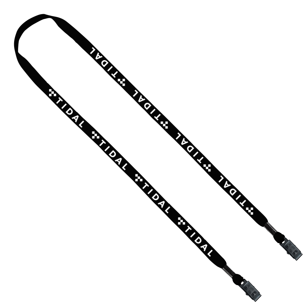 1/2" Cotton Double Bulldog Clip Lanyard with Logo 1/2" Cotton Double Bulldog Clip Lanyard with Logo