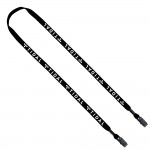 1/2" Cotton Double Bulldog Clip Lanyard with Logo