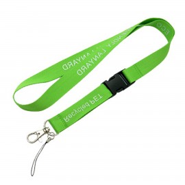 Eco PET Lanyard with silkscreen print - 3/4 inch with Logo