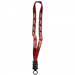 Custom 1/2" Knitted Cotton Lanyard W/Snap Buckle Release & O-Ring