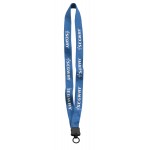 Customized 3/4" Cotton Lanyard With Plastic Clamshell & O-Ring