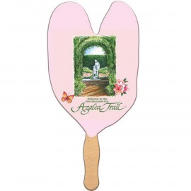 Caladium Leaf Hand Fan with Logo  Caladium Leaf Hand Fan with Logo