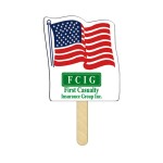 Flag Mini Hand Fans Full Color (1 Side) with Logo