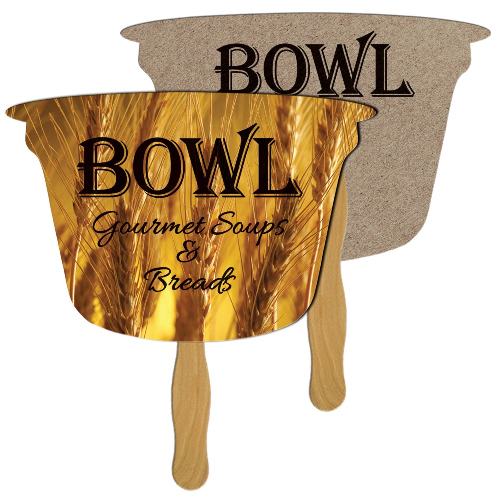 Custom Imprinted Bowl Recycled Hand Fan Custom Imprinted Bowl Recycled Hand Fan
