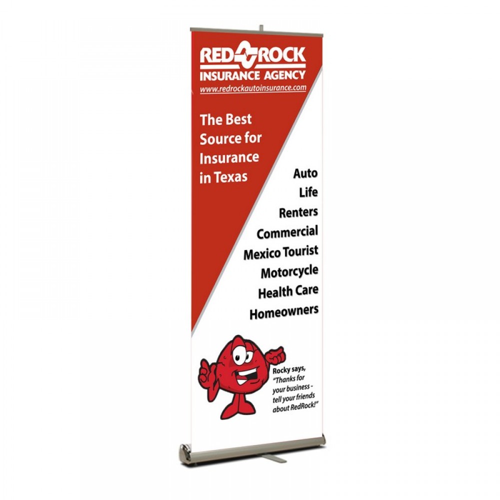 Roll-Star Retractable Kit, Fabric 33" x 80" with Logo