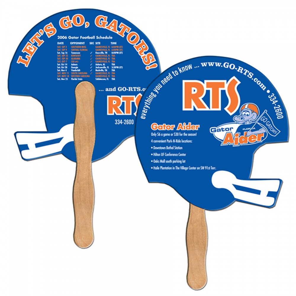 Helmet Fast Hand Fan (2 Sides) 1 Day Custom Imprinted Helmet Fast Hand Fan (2 Sides) 1 Day Custom Imprinted