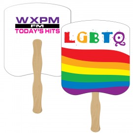 Love Wins Hand Fan Full Color (2 Sides) with Logo  Love Wins Hand Fan Full Color (2 Sides) with Logo