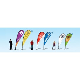 Double Sided Teardrop Flag Kit (16') with Logo  Double Sided Teardrop Flag Kit (16