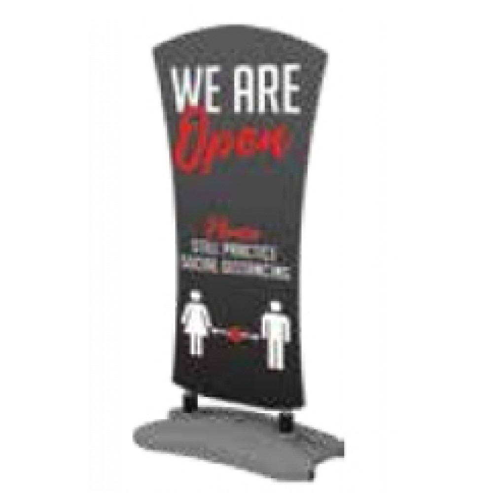 Promotional Contour Single-Sided Outdoor Sign Wave 2 w/Plate Base