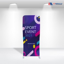 S Shape Fabric Banner Stand 2 Side with Logo  S Shape Fabric Banner Stand 2 Side with Logo