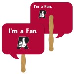 Custom Imprinted Square Thought Bubble Fast Hand Fan (2 Sides) 1 Day