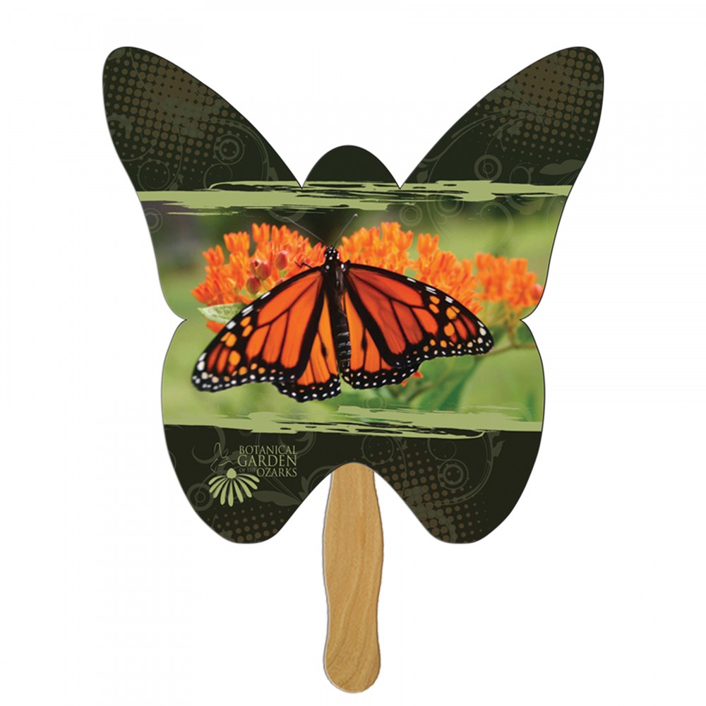 Logo Branded Butterfly Fast Hand Fan (1 Side) 1 Day Logo Branded Butterfly Fast Hand Fan (1 Side) 1 Day