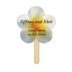 Daisy Mini Hand Fans Full Color (1 Side) with Logo