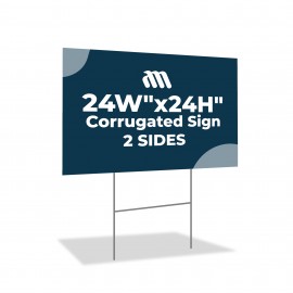 Logo Branded Corrugated Plastic Sign, 2 SIDES (24"Wx24"H)