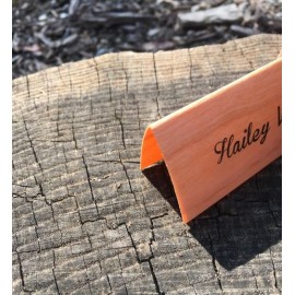 Customized 3" x 3.5" - Wood Veneer Table Signs - Folded - 1 Sided