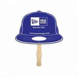 Custom Lightweight Full Color Single Sided Cap Shape Paper Hand Fan  Custom Lightweight Full Color Single Sided Cap Shape Paper Hand Fan
