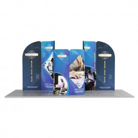 Logo Branded 13' Magnetic Modular Fabric Displays - Curved Shape (Double Sided)