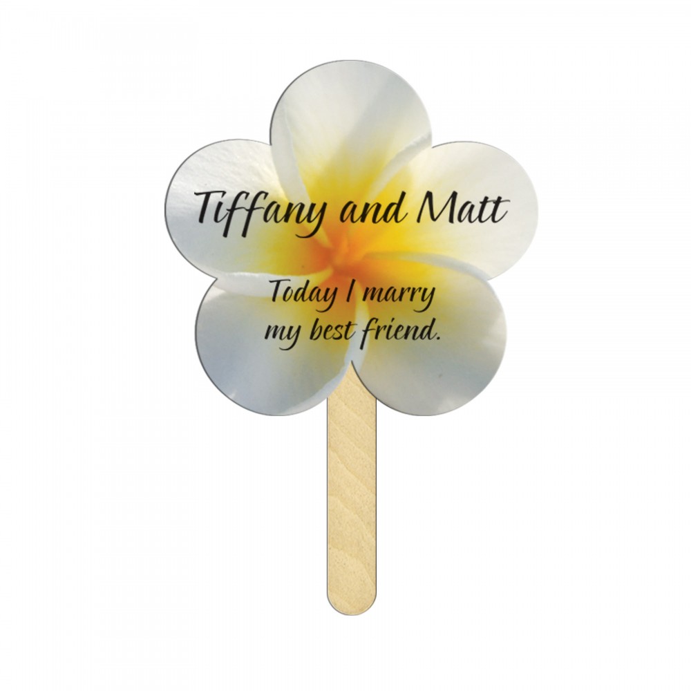 Daisy Mini Hand Fans Full Color (2 Sides) with Logo