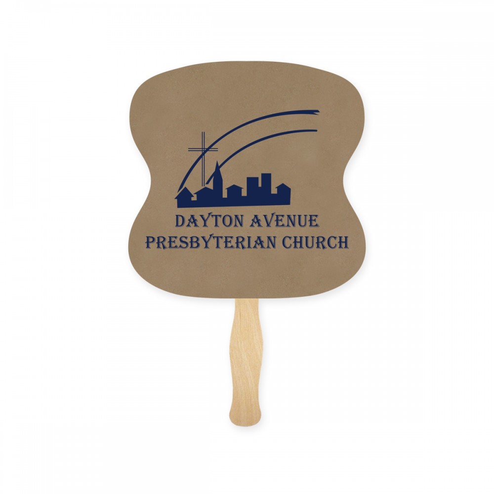 Promotional Hourglass Recycled Sandwich Paper Hand Fan