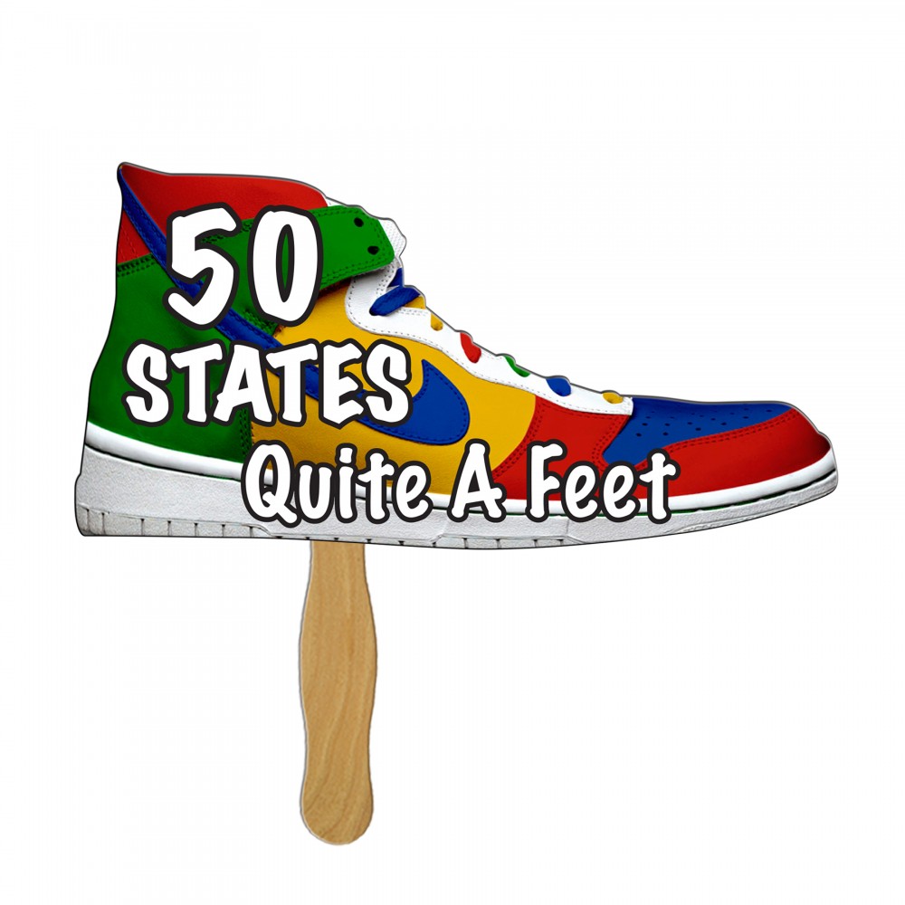 Shoe Fast Hand Fan (1 Side) 1 Day Custom Printed Shoe Fast Hand Fan (1 Side) 1 Day Custom Printed
