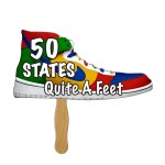 Shoe Fast Hand Fan (1 Side) 1 Day Custom Printed