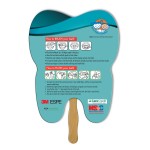 Custom Imprinted Tooth Fast Hand Fan (1 Side) 1 Day