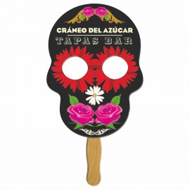 Skull Fast Hand Fan Full Color (1 side) 1 Day with Logo