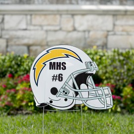 Football Helmet Yard Signs with Logo