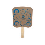 Bread Slice Recycled Paper Hand Fan Single with Logo