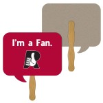Square Thought Bubble Recycled Hand Fan Logo Branded