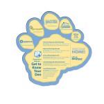 Logo Branded Paw Print Paper Window Sign (Approximately 8"x8")
