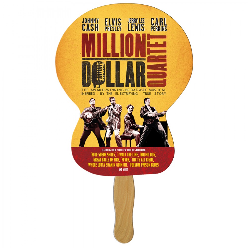 Custom Printed Guitar Fast Hand Fan (1 Side) 1 Day Custom Printed Guitar Fast Hand Fan (1 Side) 1 Day