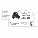 Nebraska State Paper Window Sign (Approximately 8"x8") Custom Printed