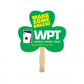 Personalized Three Leaf Clover Sandwich Hand Fan  Personalized Three Leaf Clover Sandwich Hand Fan