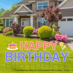 Happy Birthday Yard Letters with Logo
