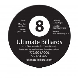 Custom Imprinted Round Paper Window Sign (Approximately 8"x8")