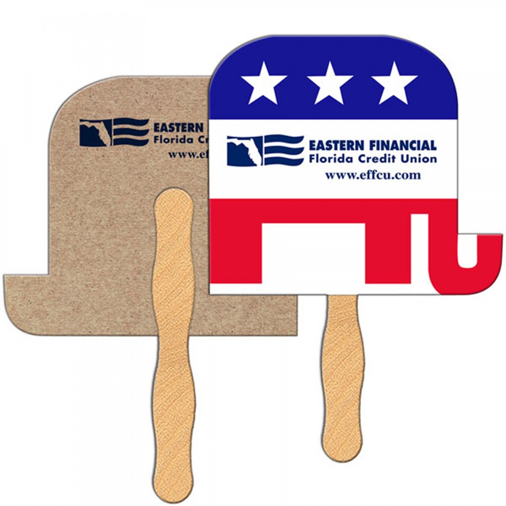 Elephant Recycled Hand Fan Logo Branded Elephant Recycled Hand Fan Logo Branded