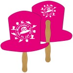 Logo Branded Top Hat Fast Hand Fan (2 Sides) 1 Day