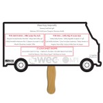 Truck Sandwiched Hand Fan Custom Printed