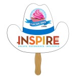 Logo Branded Cowboy Hat Fast Hand Fan (1 Side) 1 Day