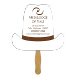 10 Gallon Hat Fast Hand Fan (1 Side) 1 Day Logo Branded