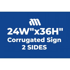 Logo Branded Corrugated Plastic Sign, 2 Sides (24"Wx36"H)