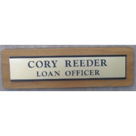 3" x 11" - Hardwood Sign and Holder - Door or Wall with Logo  3" x 11" - Hardwood Sign and Holder - Door or Wall with Logo