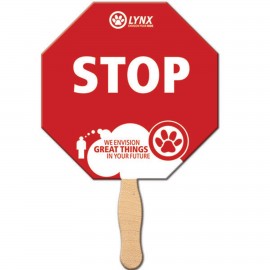 Stop Sign Hand Fan with Logo  Stop Sign Hand Fan with Logo