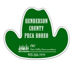 Custom Printed Cowboy Hat Paper Window Sign (Approximately 8"x8")