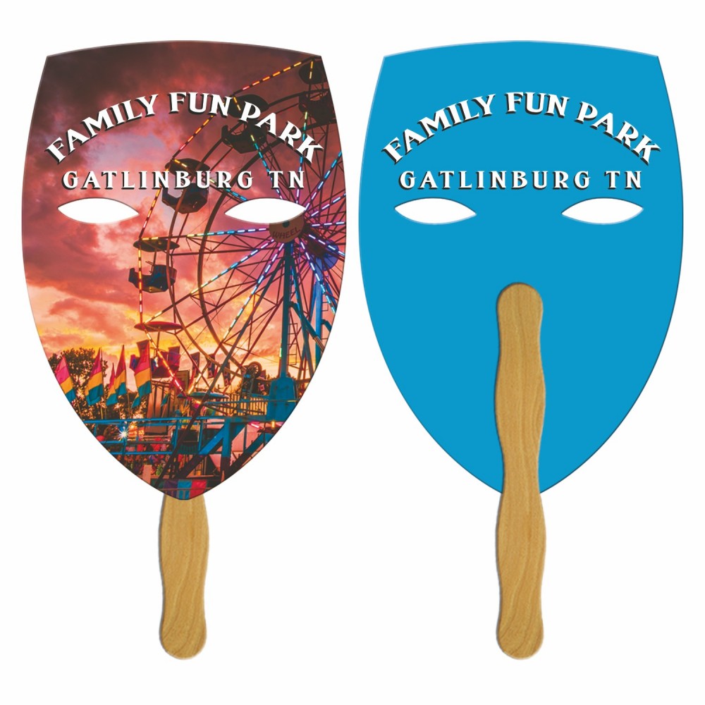 Mask Hand Fan Full Color (2 Sides) Custom Printed Mask Hand Fan Full Color (2 Sides) Custom Printed